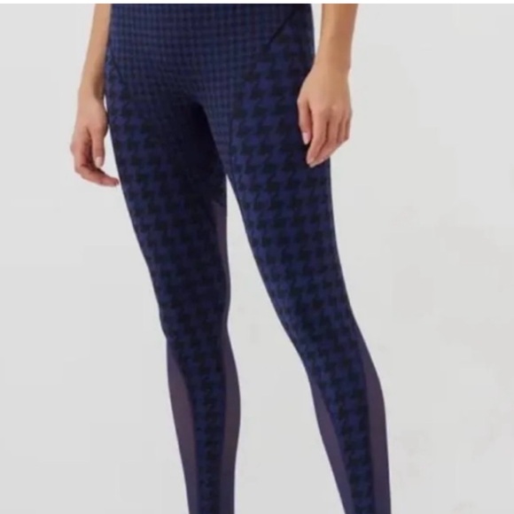 adidas Pants - Ivy Park x Adidas Blue Houndstooth Leggings - Size M